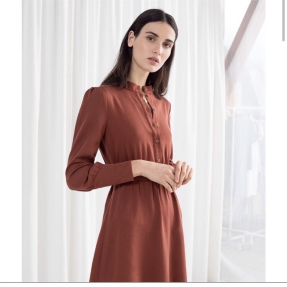 New Paris Atelier & other stories button up long sleeve midi dress size 0